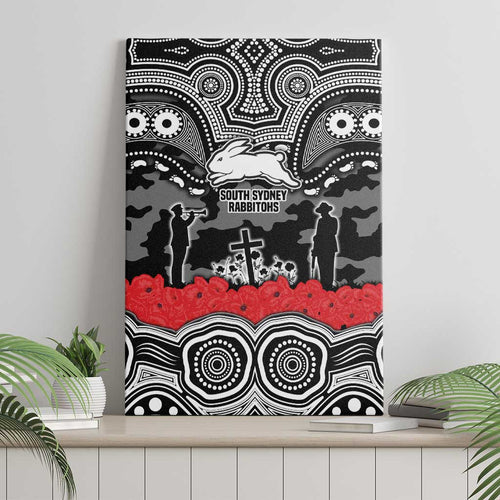 ANZAC Day South Sydney Rabbitohs Canvas Wall Art Military Memorial Aboriginal Indigenous Art