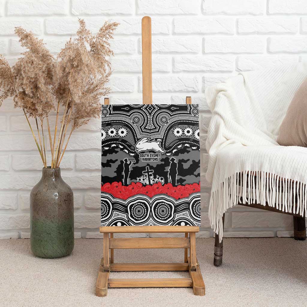 ANZAC Day South Sydney Rabbitohs Canvas Wall Art Military Memorial Aboriginal Indigenous Art