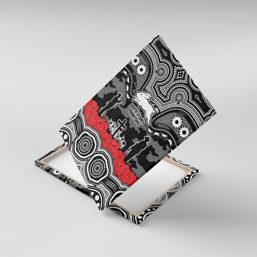 ANZAC Day South Sydney Rabbitohs Canvas Wall Art Military Memorial Aboriginal Indigenous Art