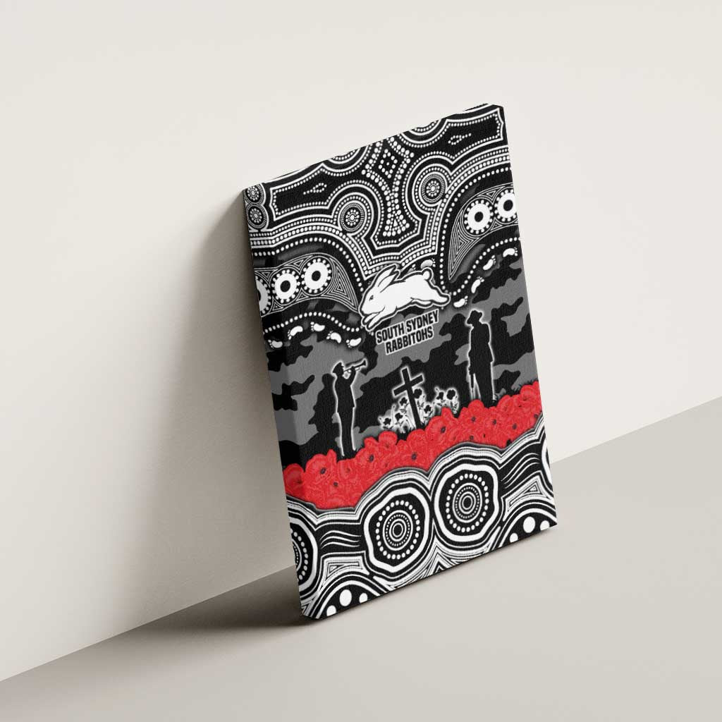 ANZAC Day South Sydney Rabbitohs Canvas Wall Art Military Memorial Aboriginal Indigenous Art