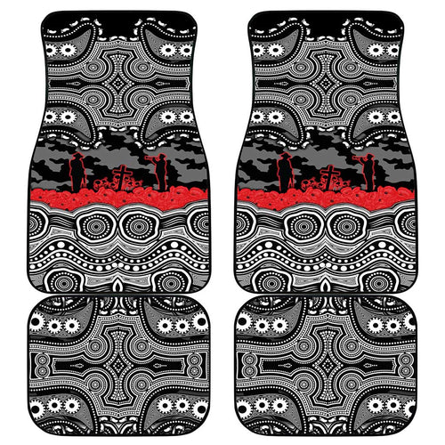 ANZAC Day South Sydney Rabbitohs Car Mats Military Memorial Aboriginal Indigenous Art