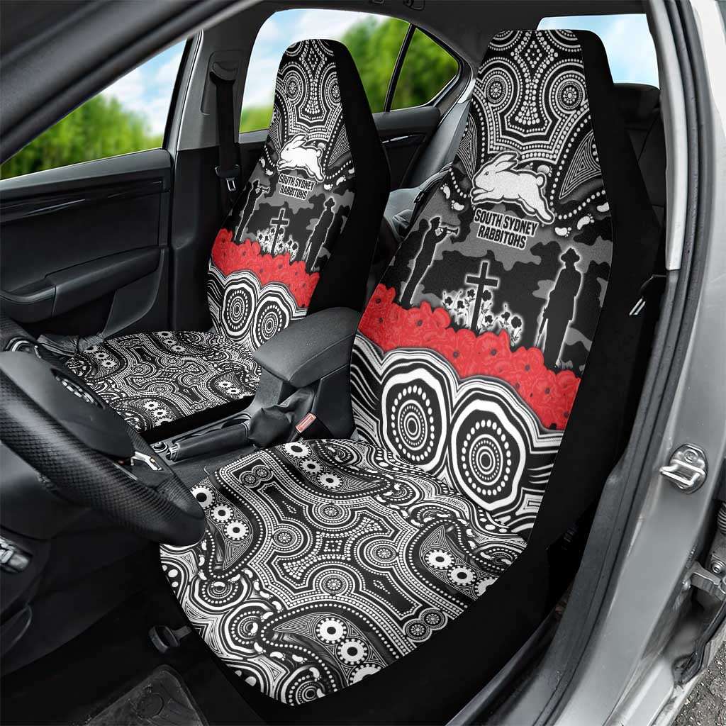 ANZAC Day South Sydney Rabbitohs Car Seat Cover Military Memorial Aboriginal Indigenous Art