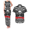 ANZAC Day South Sydney Rabbitohs Couples Matching Tank Maxi Dress and Hawaiian Shirt Military Memorial Aboriginal Indigenous Art