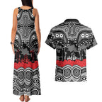 ANZAC Day South Sydney Rabbitohs Couples Matching Tank Maxi Dress and Hawaiian Shirt Military Memorial Aboriginal Indigenous Art