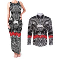 ANZAC Day South Sydney Rabbitohs Couples Matching Tank Maxi Dress and Long Sleeve Button Shirt Military Memorial Aboriginal Indigenous Art