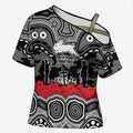 ANZAC Day South Sydney Rabbitohs Cross Shoulder Shirt Military Memorial Aboriginal Indigenous Art