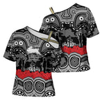 ANZAC Day South Sydney Rabbitohs Cross Shoulder Shirt Military Memorial Aboriginal Indigenous Art