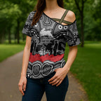 ANZAC Day South Sydney Rabbitohs Cross Shoulder Shirt Military Memorial Aboriginal Indigenous Art