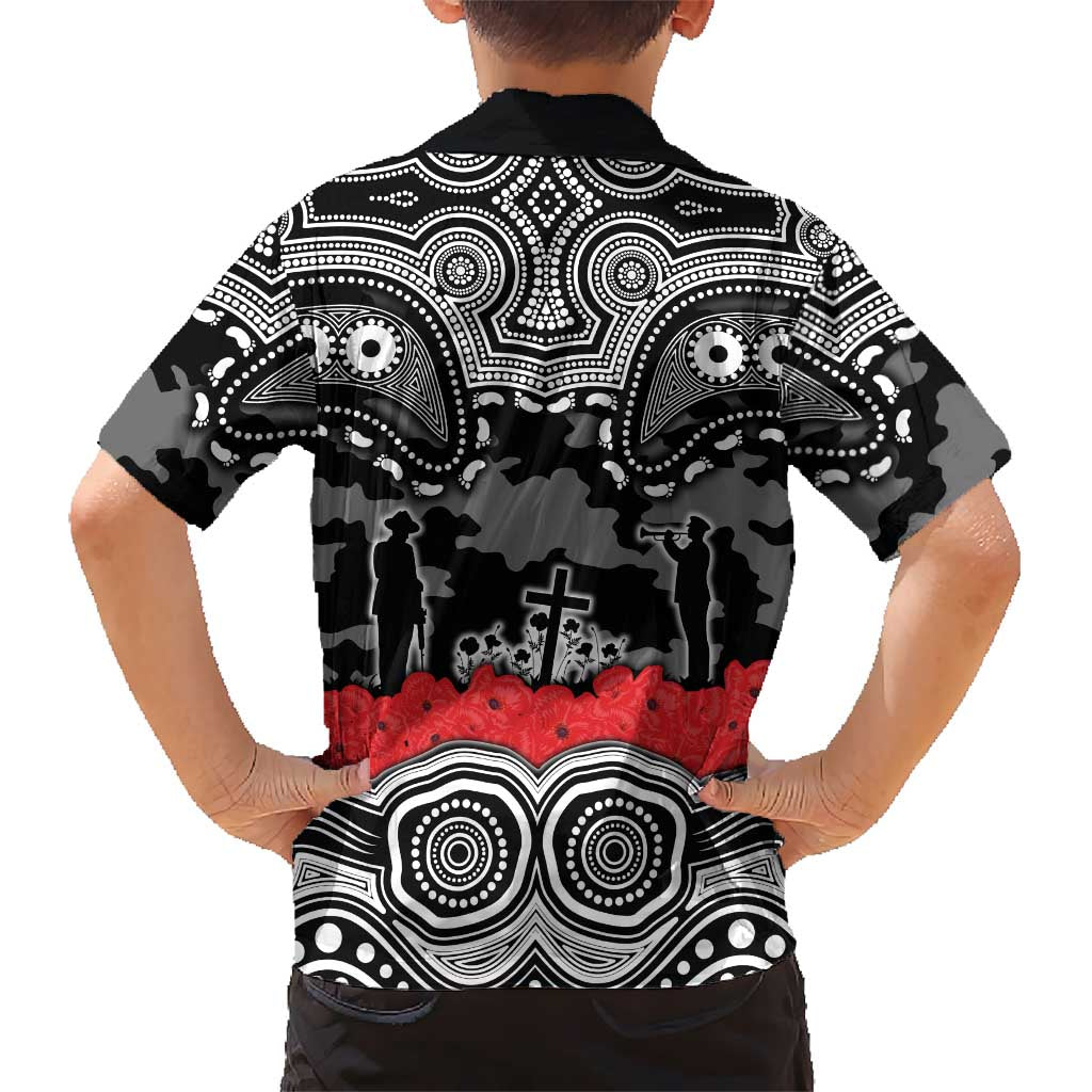ANZAC Day South Sydney Rabbitohs Family Matching Summer Maxi Dress and Hawaiian Shirt Military Memorial Aboriginal Indigenous Art