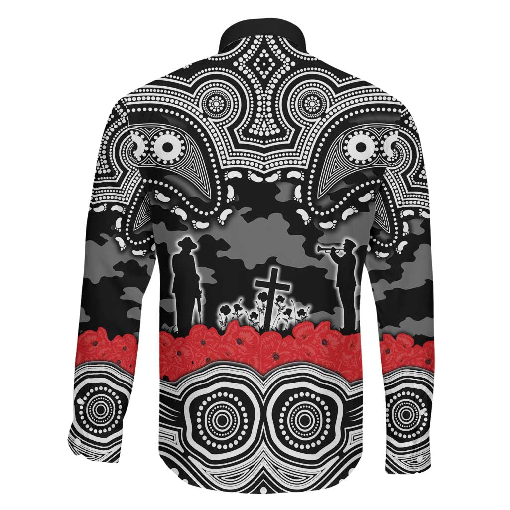 ANZAC Day South Sydney Rabbitohs Family Matching Summer Maxi Dress and Hawaiian Shirt Military Memorial Aboriginal Indigenous Art