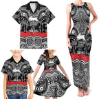 ANZAC Day South Sydney Rabbitohs Family Matching Tank Maxi Dress and Hawaiian Shirt Military Memorial Aboriginal Indigenous Art