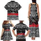 ANZAC Day South Sydney Rabbitohs Family Matching Tank Maxi Dress and Hawaiian Shirt Military Memorial Aboriginal Indigenous Art