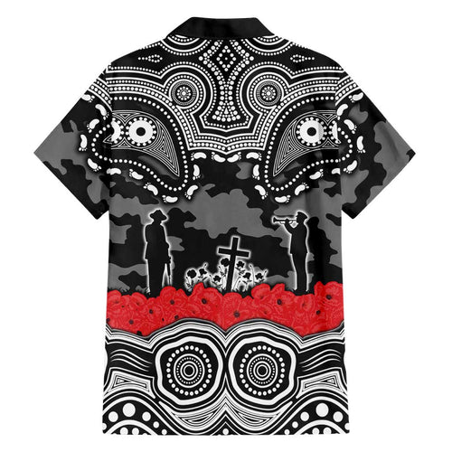 ANZAC Day South Sydney Rabbitohs Family Matching Tank Maxi Dress and Hawaiian Shirt Military Memorial Aboriginal Indigenous Art