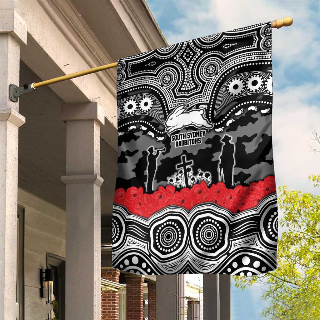 ANZAC Day South Sydney Rabbitohs Garden Flag Military Memorial Aboriginal Indigenous Art