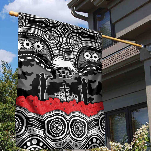 ANZAC Day South Sydney Rabbitohs Garden Flag Military Memorial Aboriginal Indigenous Art