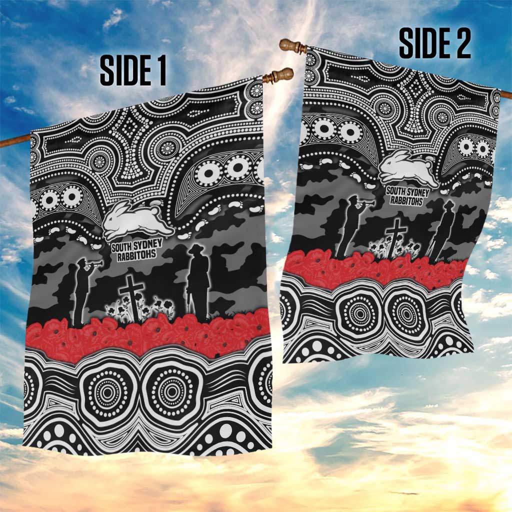ANZAC Day South Sydney Rabbitohs Garden Flag Military Memorial Aboriginal Indigenous Art