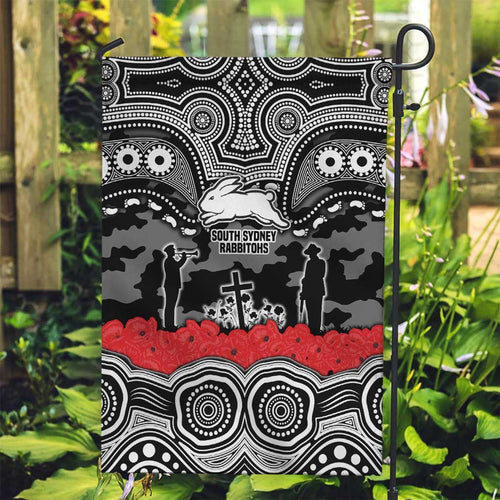 ANZAC Day South Sydney Rabbitohs Garden Flag Military Memorial Aboriginal Indigenous Art