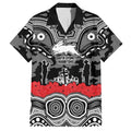 ANZAC Day South Sydney Rabbitohs Hawaiian Shirt Military Memorial Aboriginal Indigenous Art