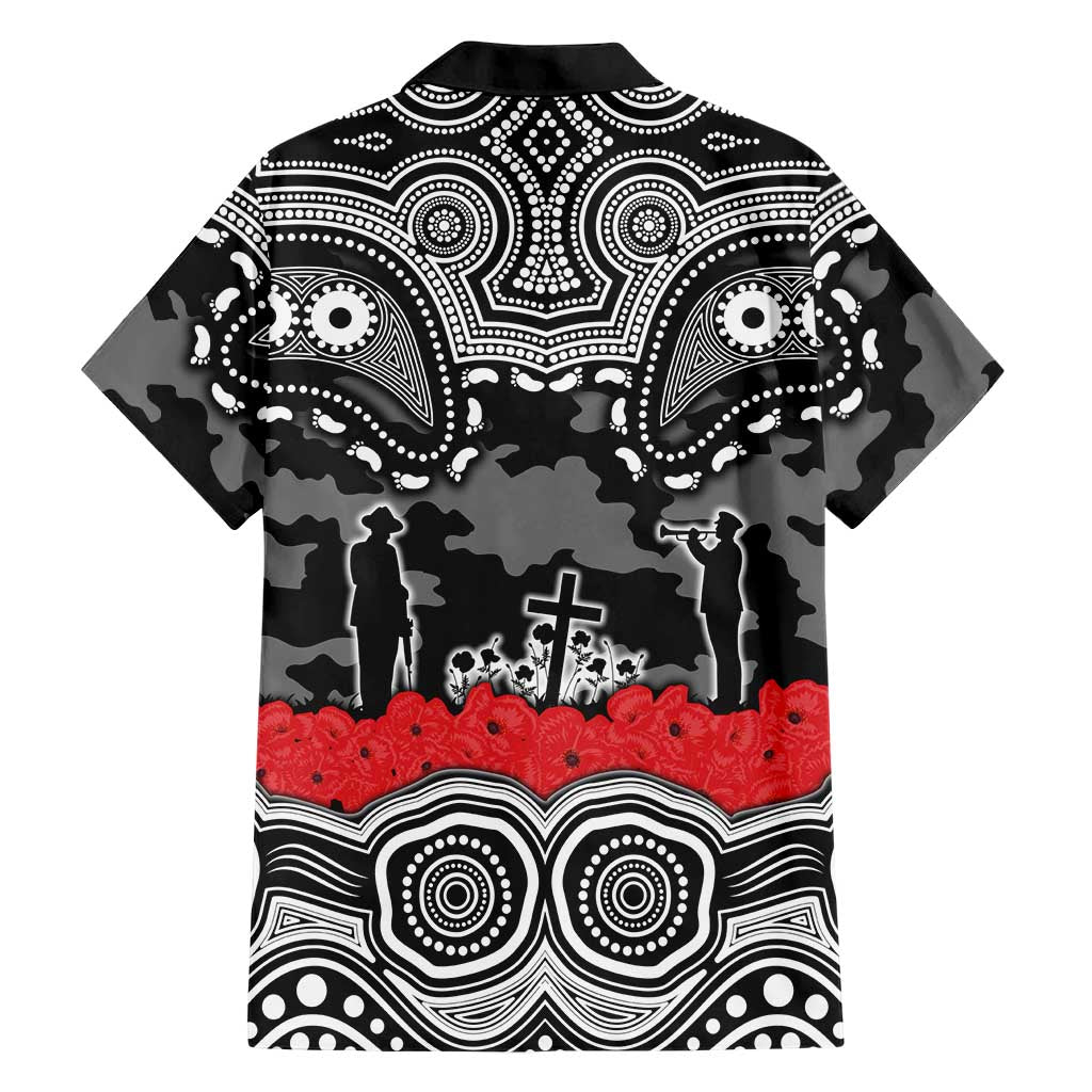 ANZAC Day South Sydney Rabbitohs Hawaiian Shirt Military Memorial Aboriginal Indigenous Art