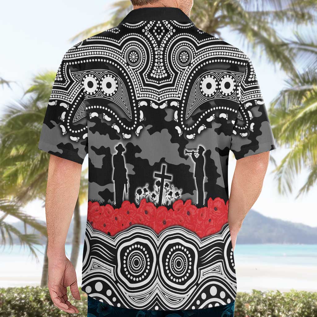 ANZAC Day South Sydney Rabbitohs Hawaiian Shirt Military Memorial Aboriginal Indigenous Art