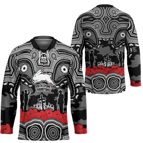 ANZAC Day South Sydney Rabbitohs Hockey Jersey Military Memorial Aboriginal Indigenous Art
