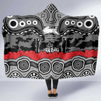 ANZAC Day South Sydney Rabbitohs Hooded Blanket Military Memorial Aboriginal Indigenous Art