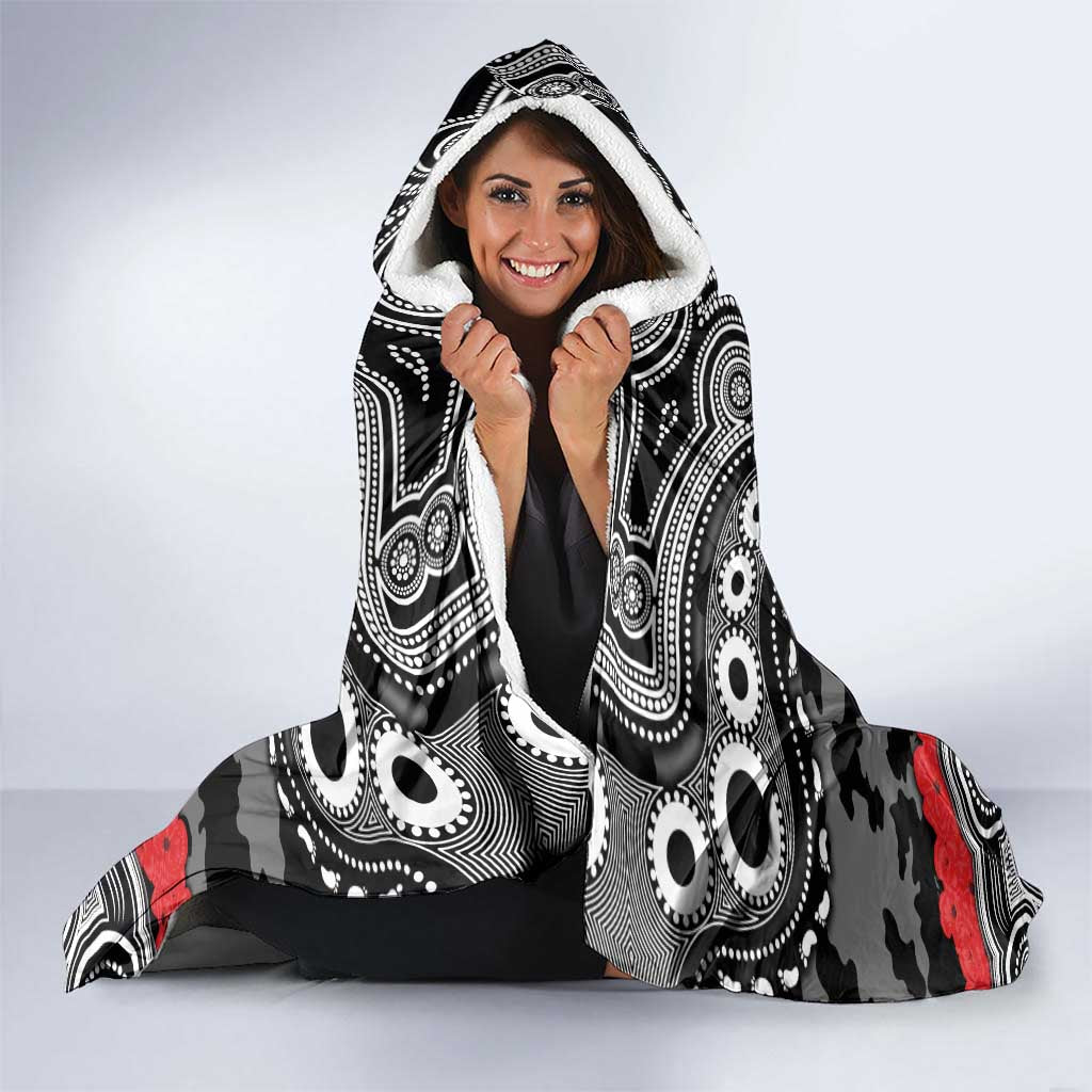 ANZAC Day South Sydney Rabbitohs Hooded Blanket Military Memorial Aboriginal Indigenous Art