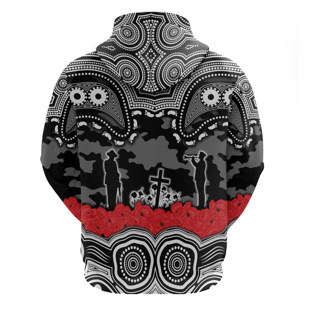 ANZAC Day South Sydney Rabbitohs Hoodie Military Memorial Aboriginal Indigenous Art