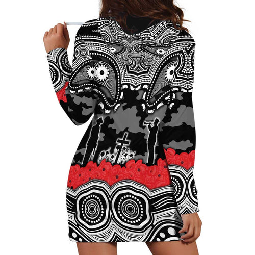 ANZAC Day South Sydney Rabbitohs Hoodie Dress Military Memorial Aboriginal Indigenous Art