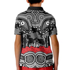 ANZAC Day South Sydney Rabbitohs Kid Polo Shirt Military Memorial Aboriginal Indigenous Art