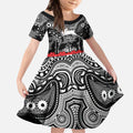 ANZAC Day South Sydney Rabbitohs Kid Short Sleeve Dress Military Memorial Aboriginal Indigenous Art