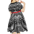 ANZAC Day South Sydney Rabbitohs Kid Short Sleeve Dress Military Memorial Aboriginal Indigenous Art