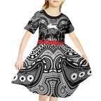 ANZAC Day South Sydney Rabbitohs Kid Short Sleeve Dress Military Memorial Aboriginal Indigenous Art