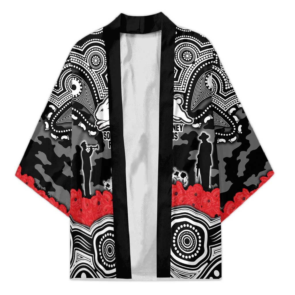 ANZAC Day South Sydney Rabbitohs Kimono Military Memorial Aboriginal Indigenous Art