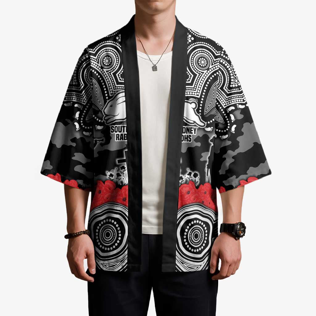 ANZAC Day South Sydney Rabbitohs Kimono Military Memorial Aboriginal Indigenous Art