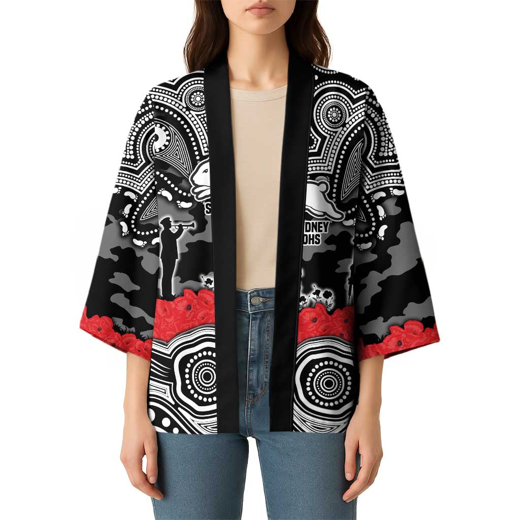 ANZAC Day South Sydney Rabbitohs Kimono Military Memorial Aboriginal Indigenous Art