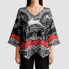 ANZAC Day South Sydney Rabbitohs Kimono Sleeve Blouse Military Memorial Aboriginal Indigenous Art