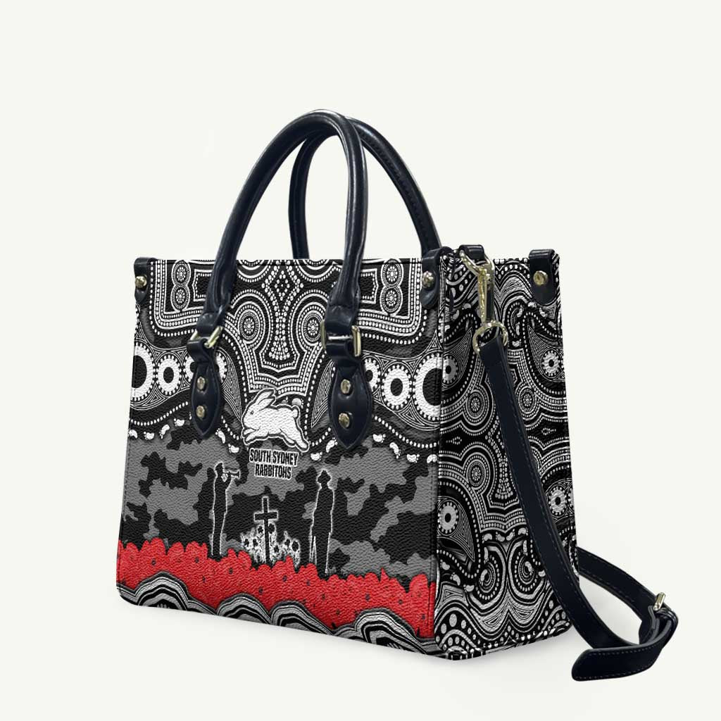 ANZAC Day South Sydney Rabbitohs Leather Bag Military Memorial Aboriginal Indigenous Art