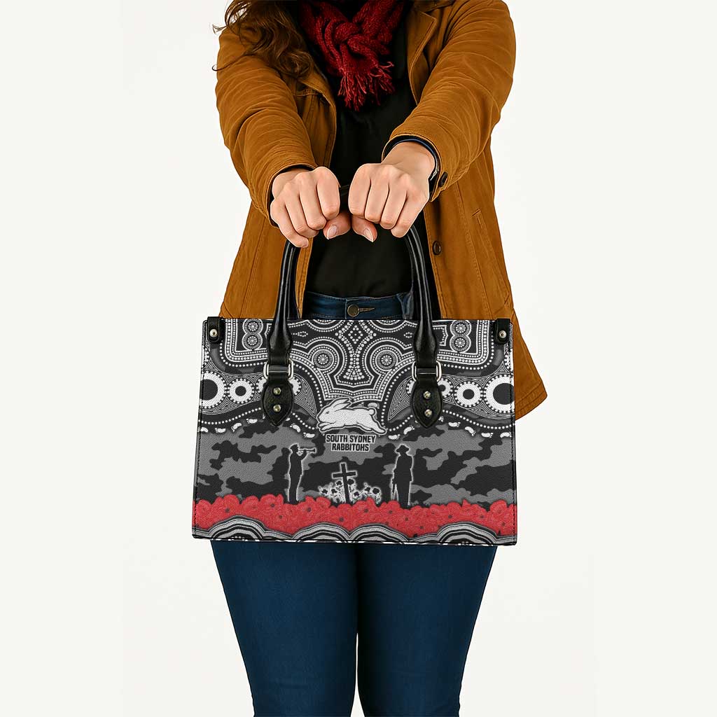 ANZAC Day South Sydney Rabbitohs Leather Bag Military Memorial Aboriginal Indigenous Art