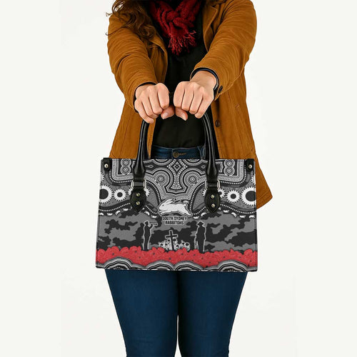 ANZAC Day South Sydney Rabbitohs Leather Bag Military Memorial Aboriginal Indigenous Art