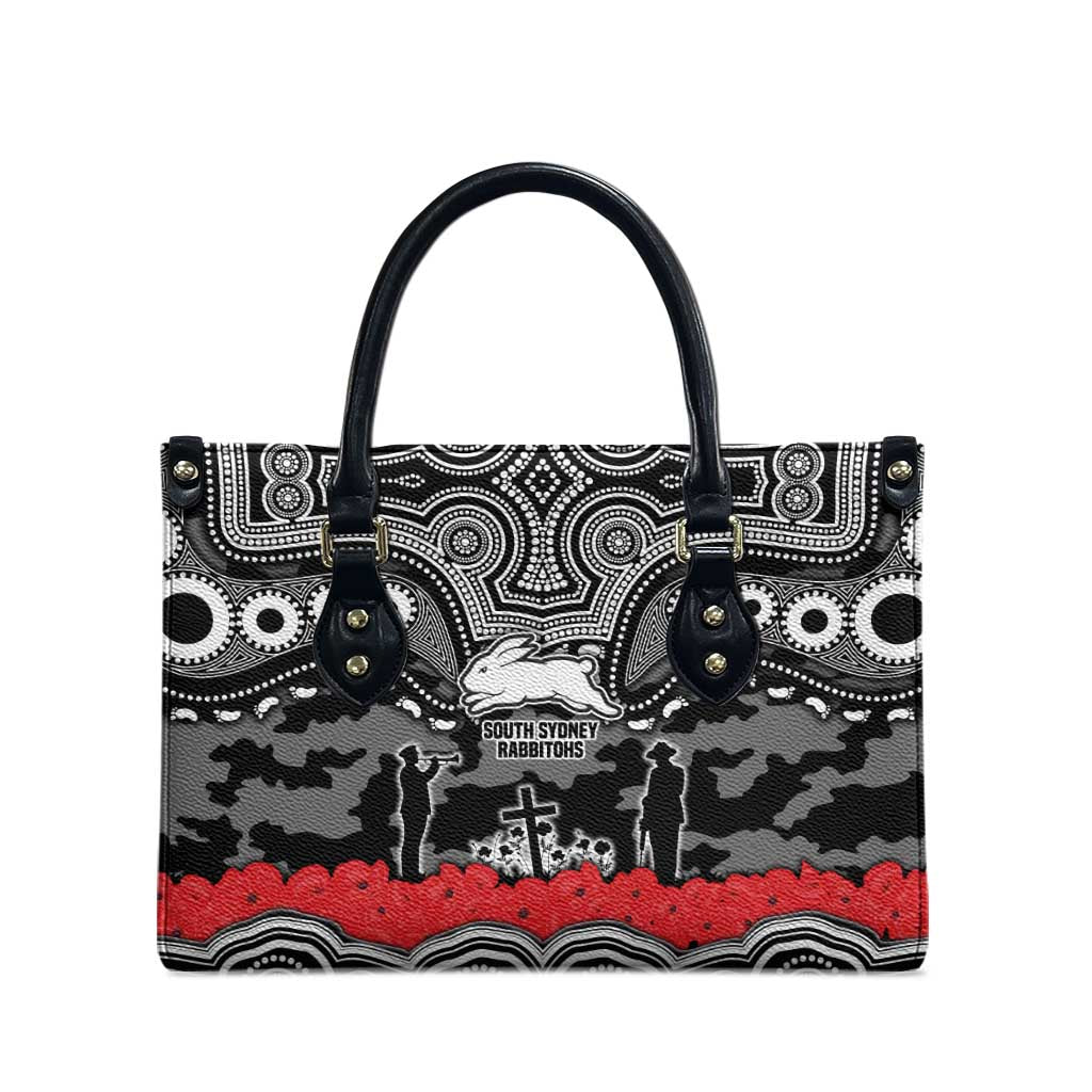 ANZAC Day South Sydney Rabbitohs Leather Bag Military Memorial Aboriginal Indigenous Art