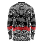 ANZAC Day South Sydney Rabbitohs Long Sleeve Shirt Military Memorial Aboriginal Indigenous Art
