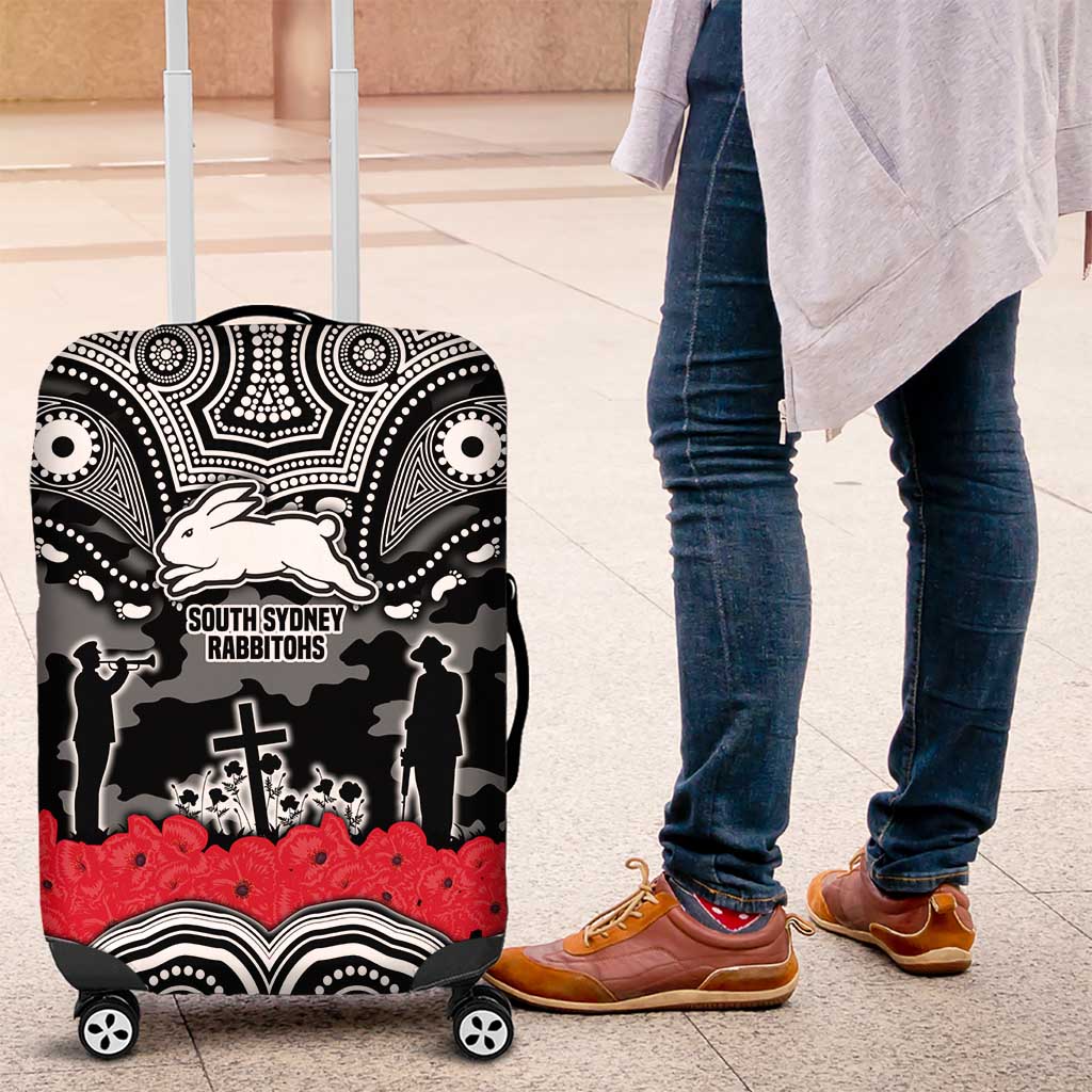 ANZAC Day South Sydney Rabbitohs Luggage Cover Military Memorial Aboriginal Indigenous Art