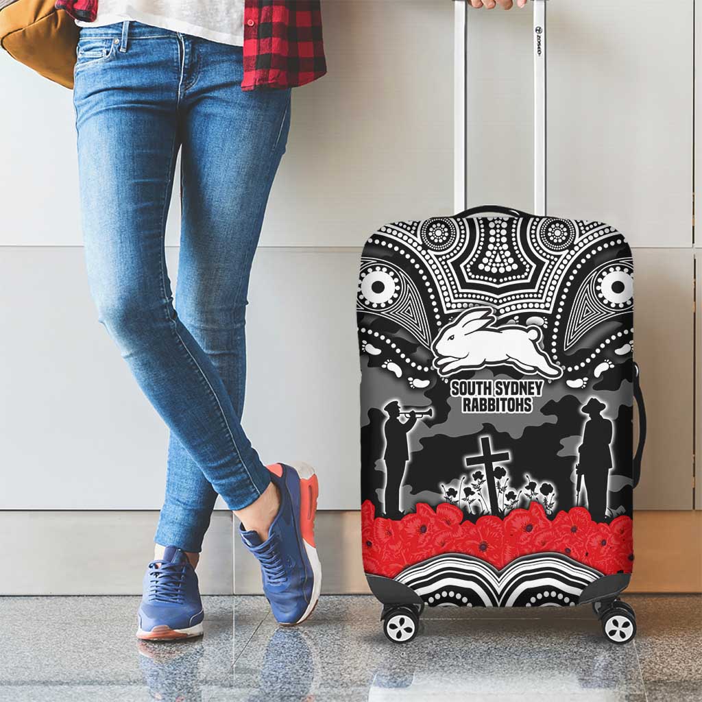 ANZAC Day South Sydney Rabbitohs Luggage Cover Military Memorial Aboriginal Indigenous Art