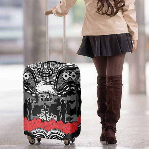 ANZAC Day South Sydney Rabbitohs Luggage Cover Military Memorial Aboriginal Indigenous Art