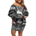 ANZAC Day South Sydney Rabbitohs Off Shoulder Short Dress Military Memorial Aboriginal Indigenous Art