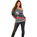 ANZAC Day South Sydney Rabbitohs Off Shoulder Sweater Military Memorial Aboriginal Indigenous Art