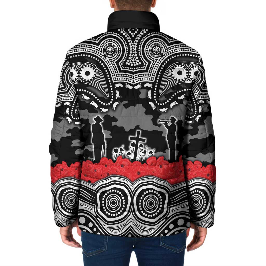 ANZAC Day South Sydney Rabbitohs Padded Jacket Military Memorial Aboriginal Indigenous Art