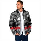 ANZAC Day South Sydney Rabbitohs Padded Jacket Military Memorial Aboriginal Indigenous Art