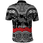 ANZAC Day South Sydney Rabbitohs Polo Shirt Military Memorial Aboriginal Indigenous Art
